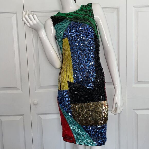 🔥 ALICE & Olivia  Dress Multicolor sz 2 New #1 - Picture 3 of 11